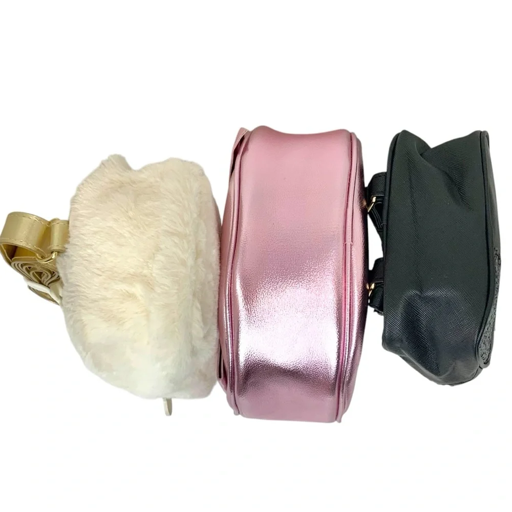 BATH & BODYWORKS Furry Cream Backpack, Glitter Cat Backpack, Pink Bow Clutch